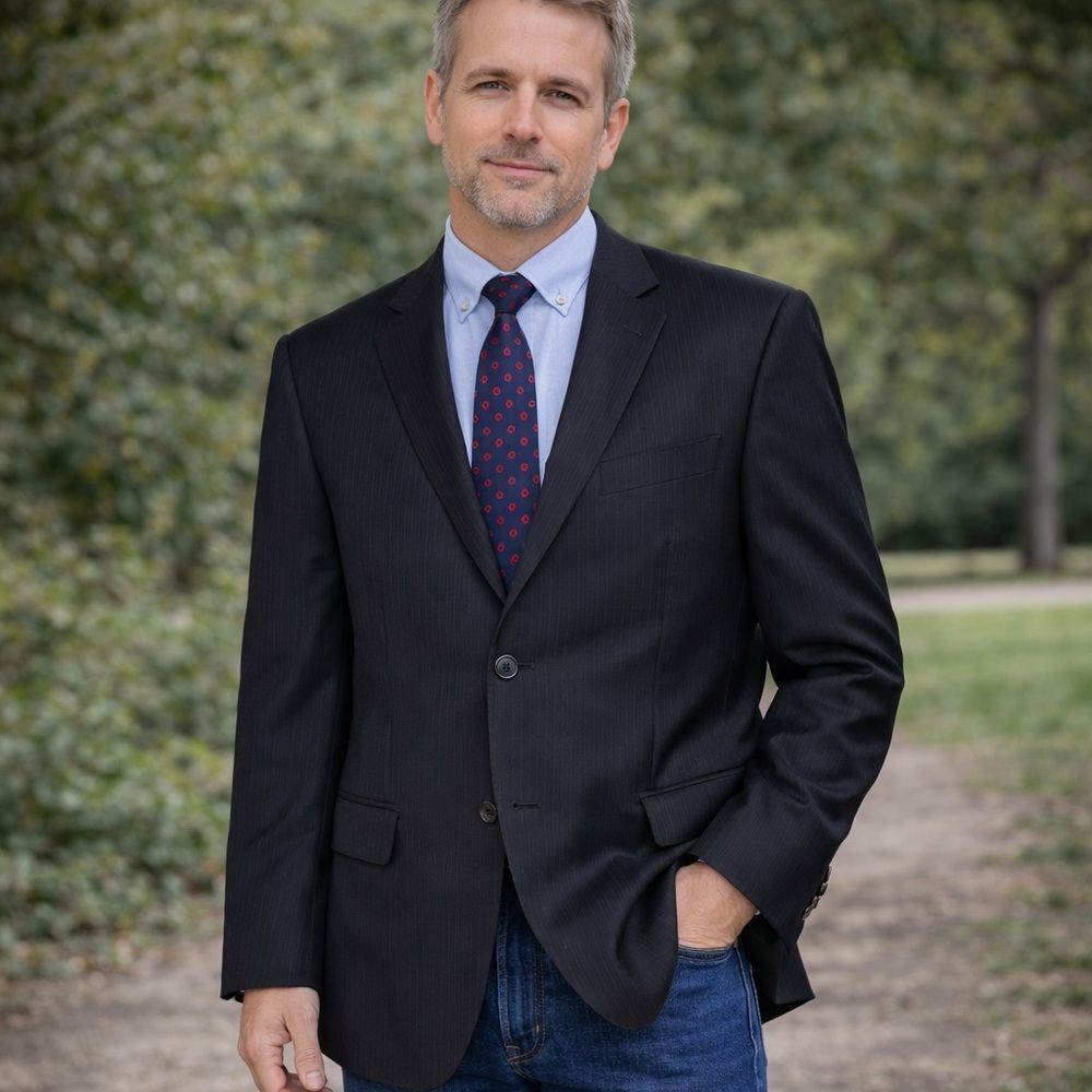 NWT Andrew Fezza Slim Fit 100% Wool $495 Jacket Size 42S